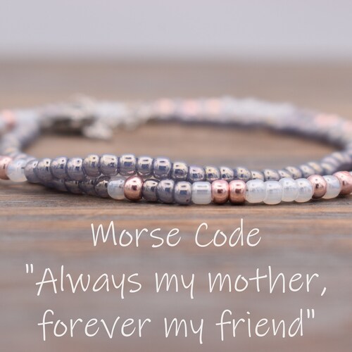 Mother Bracelet Custom Morse Code 