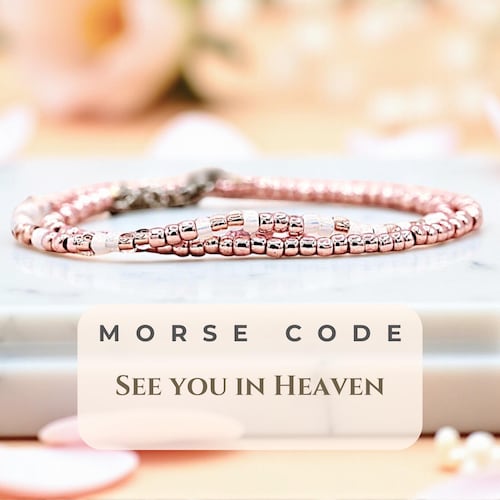 See You in Heaven Morse Code Memorial Bracelet Loss of Mother