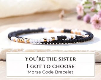 Friendship Bracelet Morse Code, Best Friend Birthday Gift, Best Friend Bracelet, Best Friend Custom Jewelry, Best Friend Long Distance