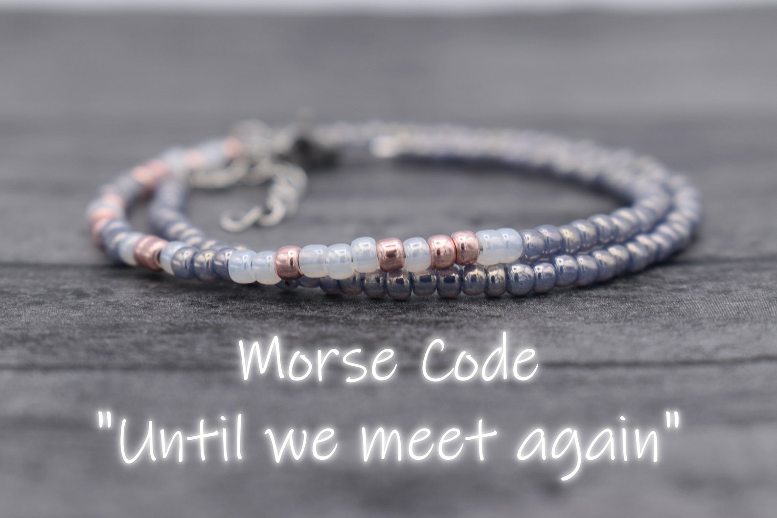 Until We Meet Again Jewelry Morse Code Bracelet Memorial | Etsy