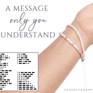 Bracelet de prière en code Morse « Protège-le jour et nuit » pour maman, petite amie ou épouse de militaire image 9