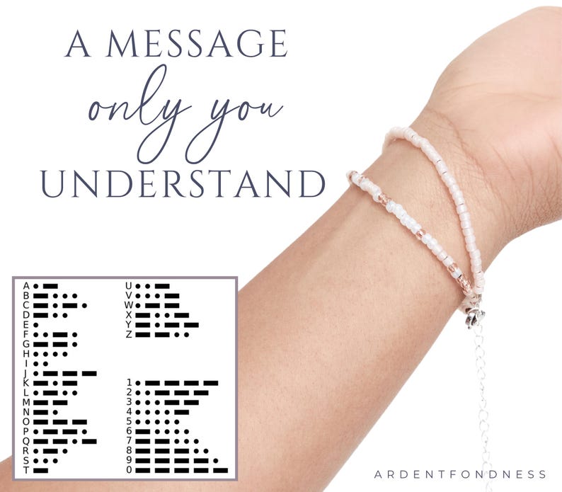 Bracelet de prière en code Morse « Protège-le jour et nuit » pour maman, petite amie ou épouse de militaire image 9