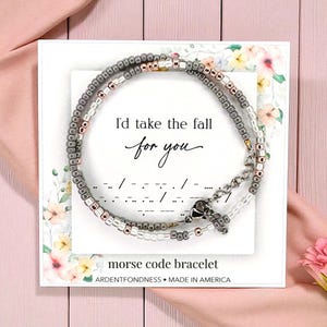 Pulsera de la amistad con código Morse para tu mejor amiga, pulsera de la amistad para mujer, pulsera con código Morse para mejores amigas, joyería divertida y original para amigas.