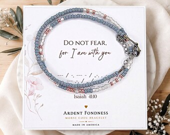Do Not Fear for I am with you Bracelet, Isaiah 41 10 Bracelet, Scripture Bracelet, Bible Verse Bracelet, Christian Jewelry, Graduation Gift