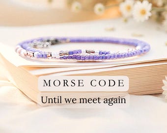 Personalized Memorial Bracelet, Morse Code Sympathy Gift, Remembrance Jewelry, Miscarriage Gift, Infant loss gift, Keepsake Loved One Memory