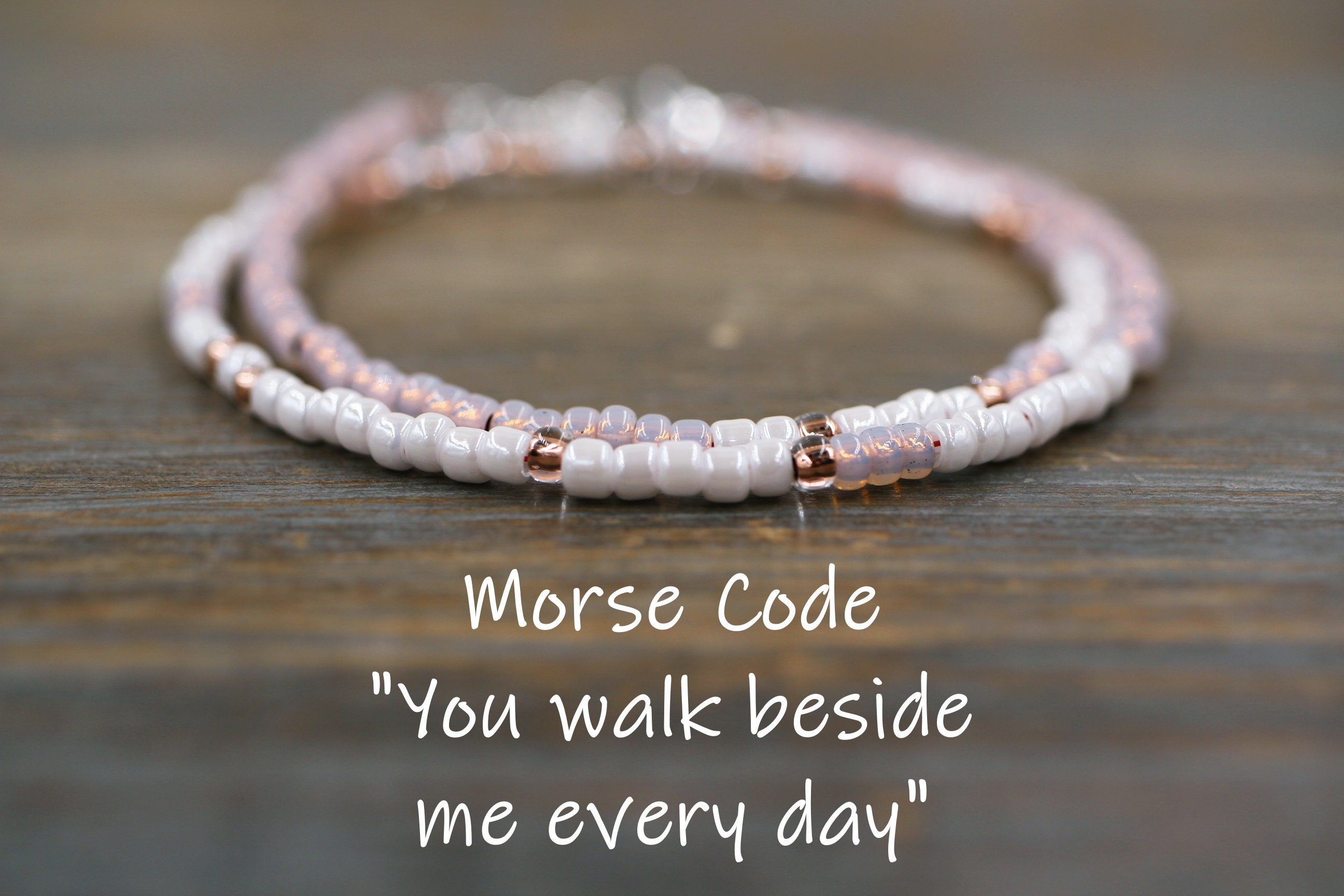 You Walk beside me every day Memorial Jewelry Morse Code | Etsy