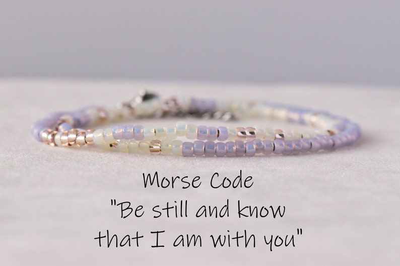 Be Still and Know That I Am With You Morse Code Bracelet for - Etsy