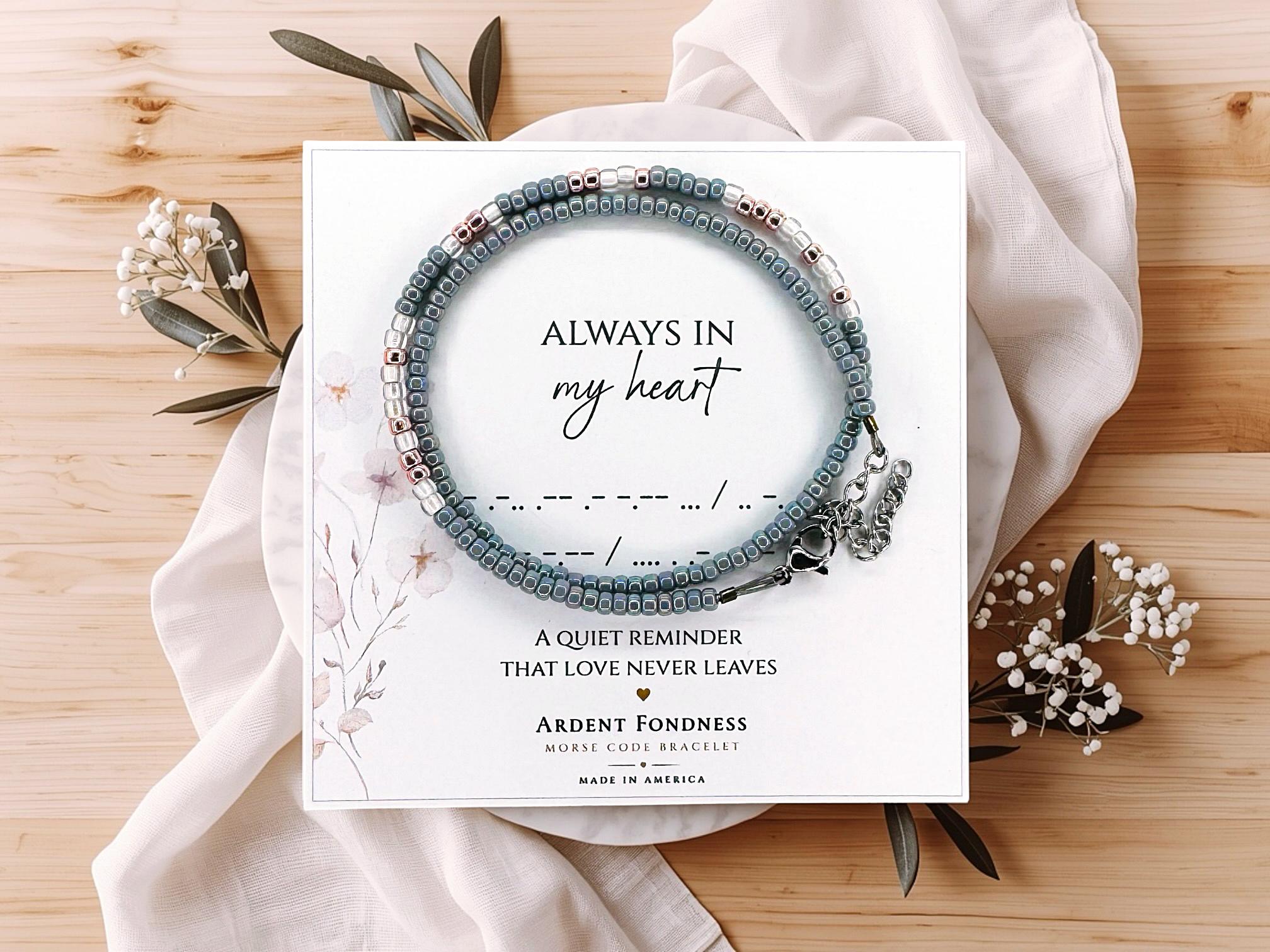 MMY FortPeat ERROR Bracelet ブレスレット　トレカ付き Always in My Heart Personalized Morse Code Memorial Bracelet