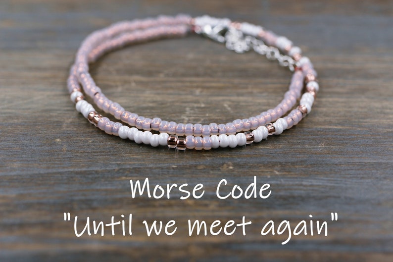 Until We Meet Again Jewelry Morse Code Bracelet Memorial | Etsy