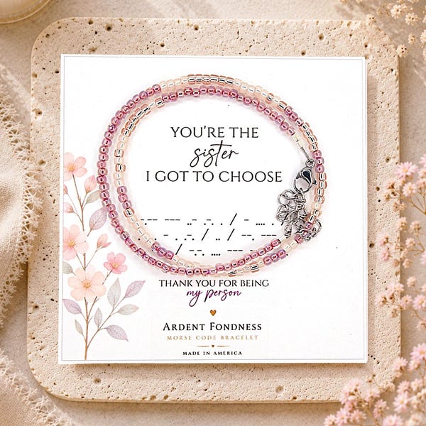 Best Friend Bracelet, You're The Sister I Got To Choose Jewelry for BFF Friendship Gifts for Women, Matron of Honor Thank You Gift Birthday