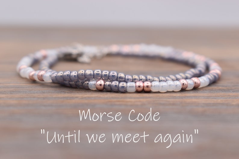 Until We Meet Again Jewelry Morse Code Bracelet Memorial - Etsy