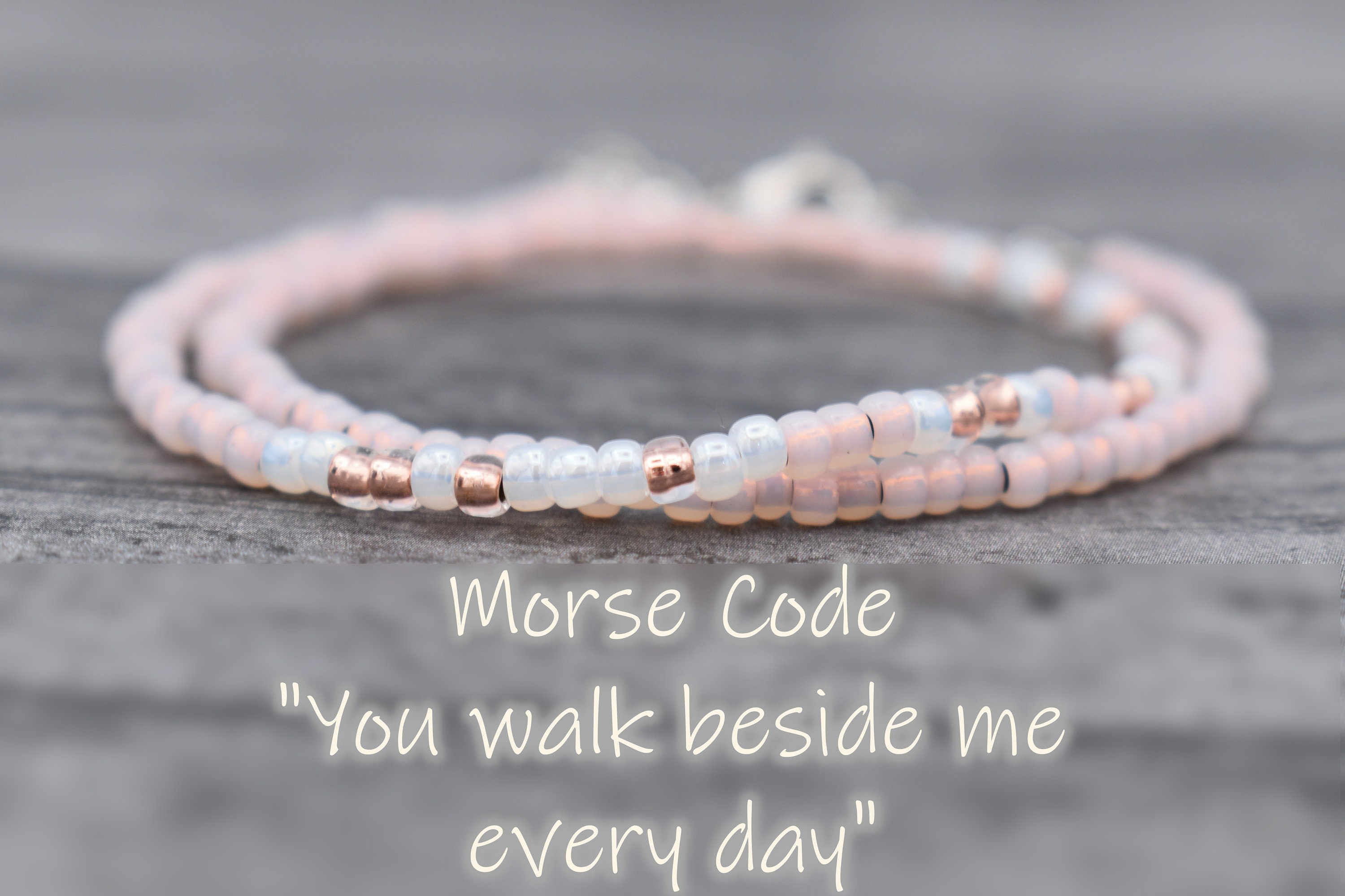 You Walk beside me every day Memorial Jewelry Morse Code | Etsy