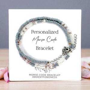 Personalized Morse Code Bracelet • Custom Secret Message Jewelry • Unique Gift for Her Adjustable Morse Code Bracelet • Meaningful Gift Idea