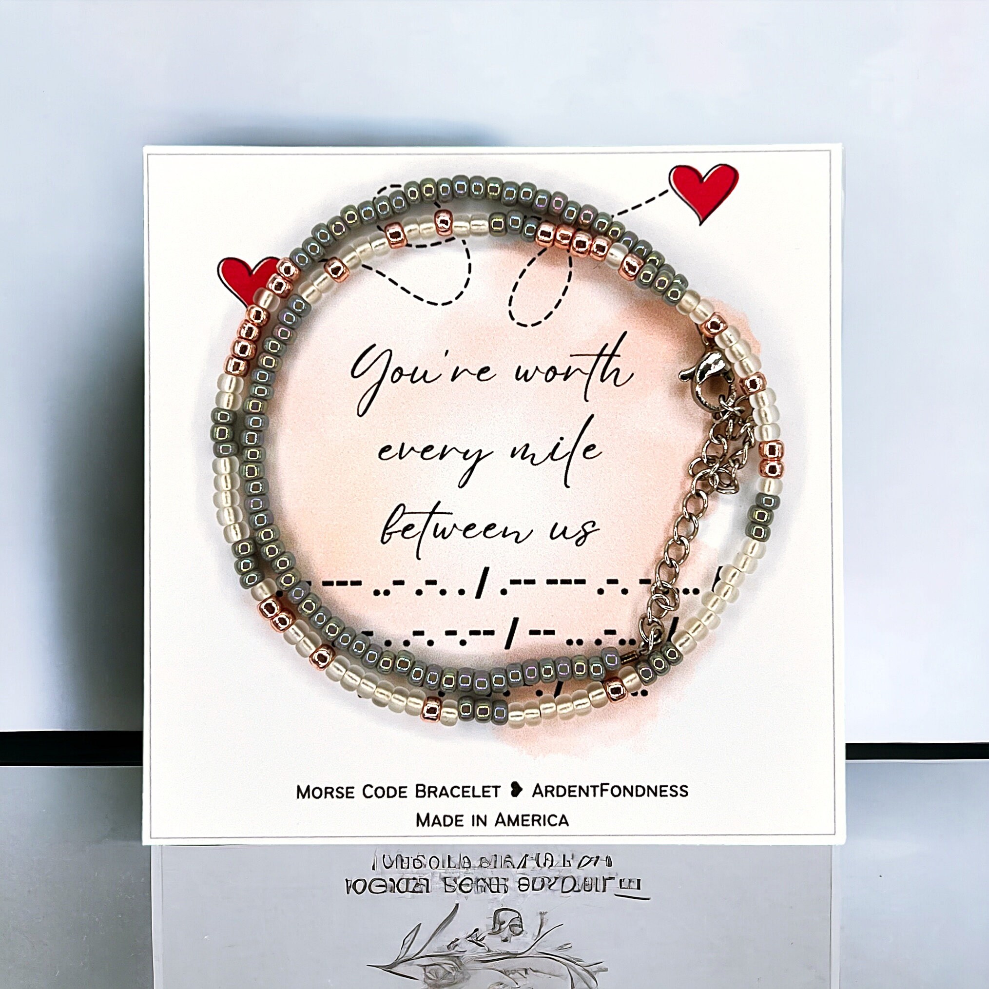 You are worth every mile between hotsell us bracelet