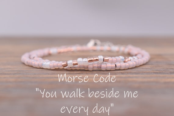 You Walk Beside Me Every Day Memorial Jewelry Morse Code - Etsy