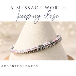 Nobody Fights Alone Bracelet, Supportive Gift for Women, Cancer Support Jewelry, Get Well Soon, Strength, Support Encouragement Fighter immagine 13