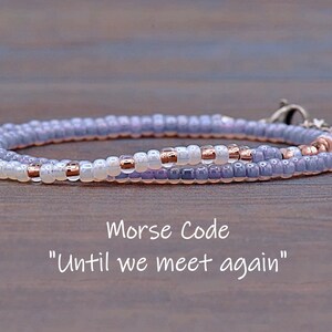 Until We Meet Again Jewelry Morse Code Bracelet Memorial - Etsy