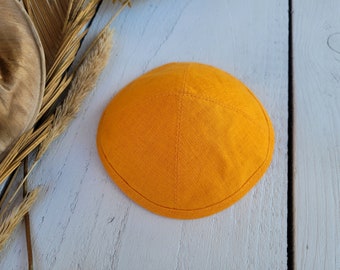 Orange kippah, saucer kippah, Jewish head cover