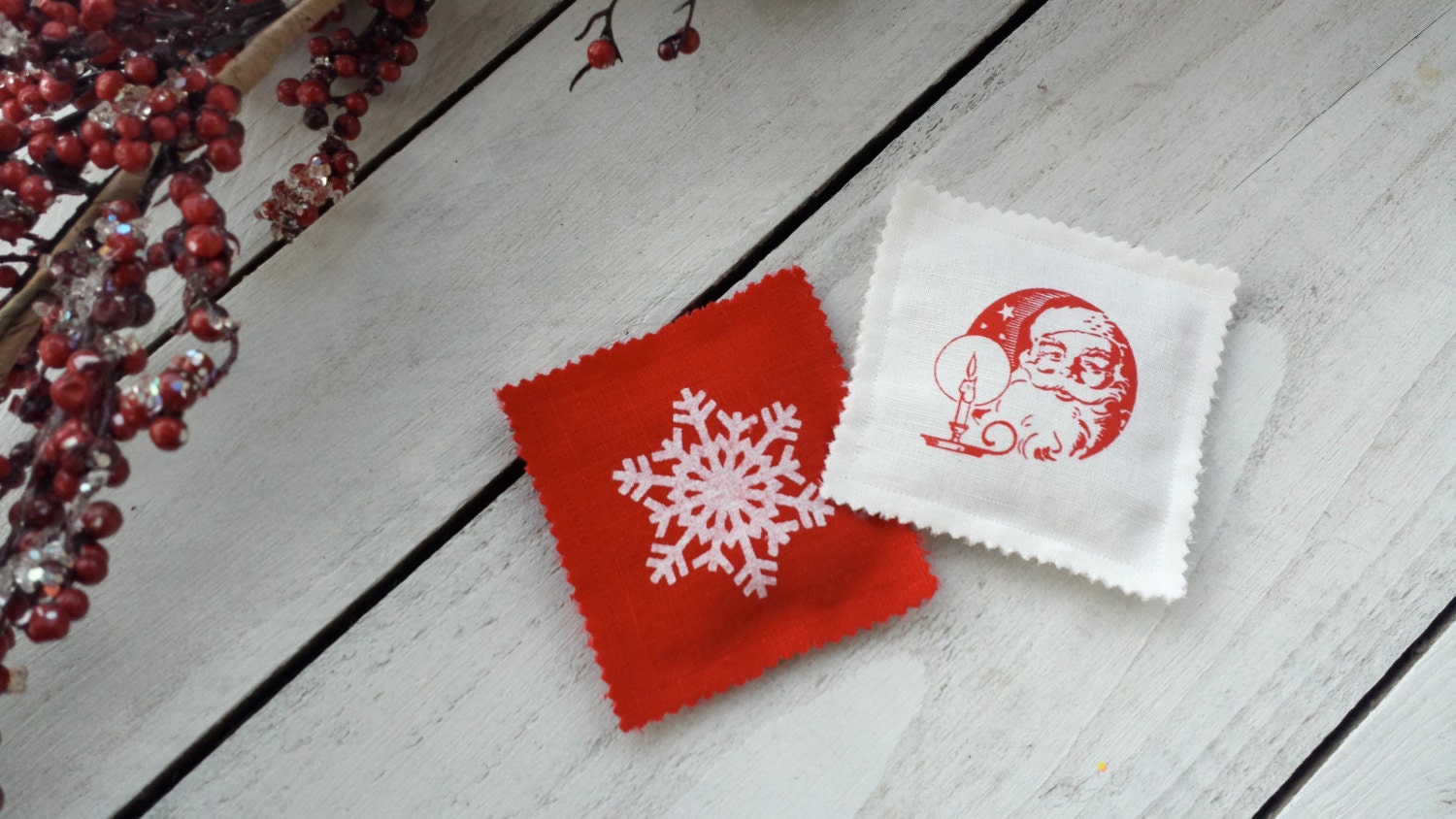 Sachet de Lavande, Sac Bas Noël, en Lin, Cadeau Parfumé, Coussin Lavande Naturelle, Parfumée Oreille