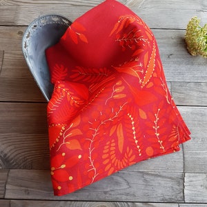 Autumn leaves tea towel, fall tea towel, tea towel, kitchen towel