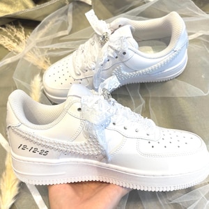 Wedding Bridal Personalized Wedding Shoes /Custom Air Force One Sports Wedding Shoes/Unique Wedding Gift/Custom Wedding Shoes/Wedding Shoes