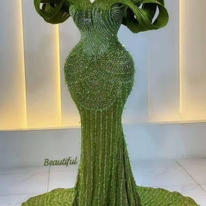 Asoebi Corset Mermaid Gown: African Wedding Guest Dress