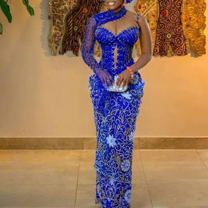 Asoebi Corset Mermaid Gown: African Wedding Guest Dress