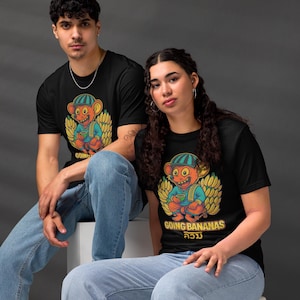 ゴーイング・バナナズ ユニセックスTシャツ、ゴーイング・クレイジー・バナナズTシャツ、面白いグラフィックTシャツ、しゃれTシャツ