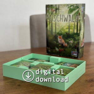 Forest Shuffle Board Game Insert | One-Piece 3D Printed Organizer | STL File Digital Download for Base Game + Expansions