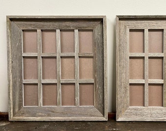 Rustic Wood Frame 4x6 Multi Opening Reclaimed Wood Wall Hung Frame Barnwood Frame Barn Wood Frame Wedding Rustic Farmhouse