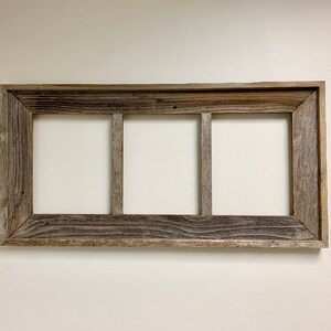 Multi-Opening 8x10 Barnwood Picture Frame Reclaimed Wood 8x10 Picture Frame Rustic Wedding Frame Family Photos Artwork Frame image 2