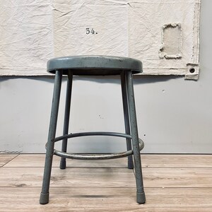 Metal Shop Stool Short Metal Stool Metal Chair Industrial Vintage