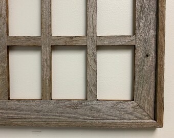 Rustic 12 Multi-Opening 4x6 Wood Frame | Reclaimed Wood Frame | Barnwood Frame | Family Photos | Postcards | Wedding Photos | School Photos