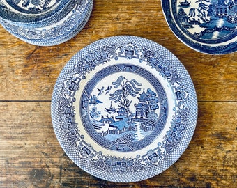 Blue Willow Pattern EIT Vintage Dinner Plate | Blue and White Dinner Plate | Replacement | Grandmillenial | Transferware | Chinoiserie