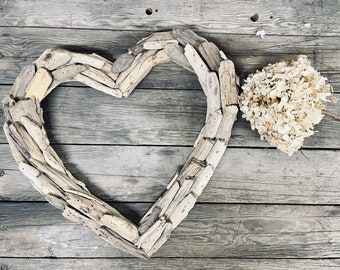 Large Driftwood Heart Wall Hanging | Rustic Wood Heart Hanging | Heart Sign | Simple Design | Large Wood Heart | Love Wedding Heart