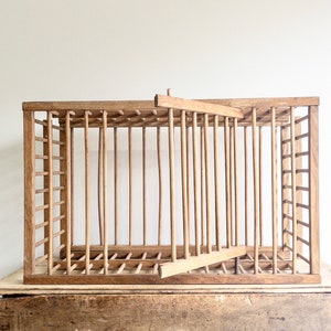 Large Antique Turkey Crate Wooden Rustic Primitive Crate Carrier Cage Farmhouse Poultry Farm Crate Early 20th Century Coop Cage Crate