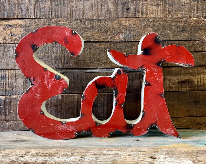 Red Metal EAT Sign Kitchen Eat Sign Dining Room Sign Etsy