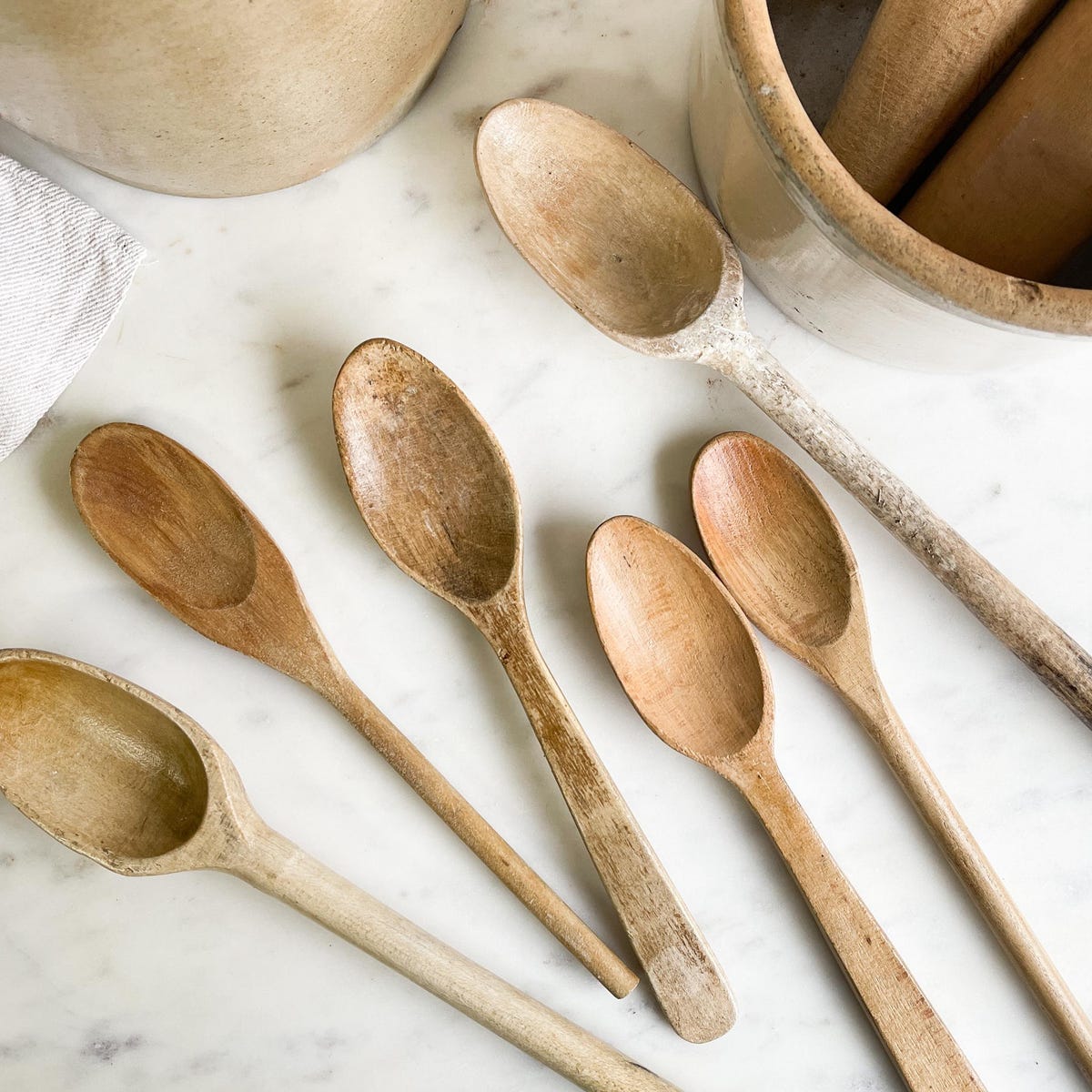 14'Vintage Wooden Spoons Antique Primitive Spoons Mixing Spoon Rustic Kitchen Decor Modern Farmhouse Kitchen French Country Decor - Etsy