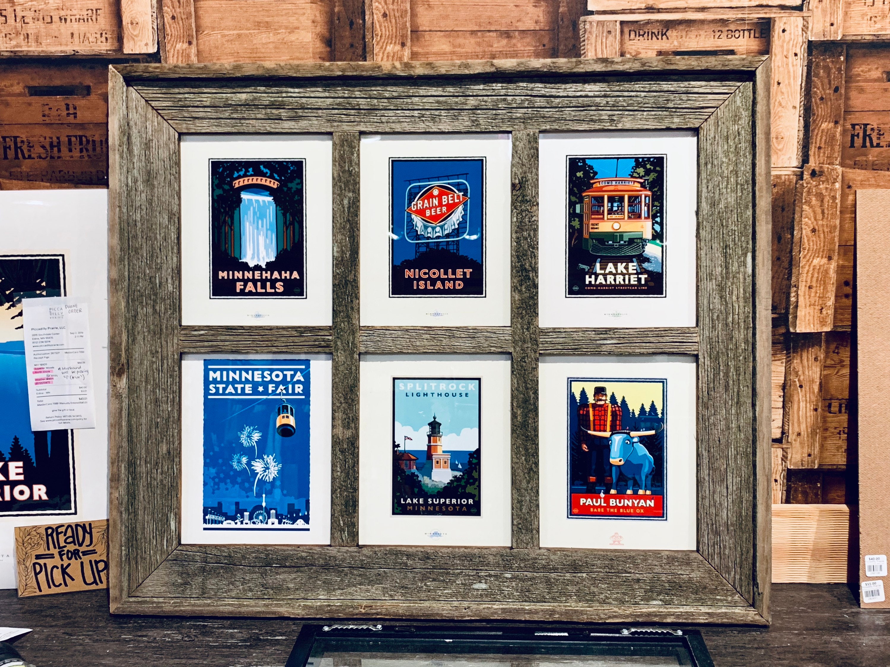 Multi-opening Wood Frame Rustic Frame Windowpane Frame