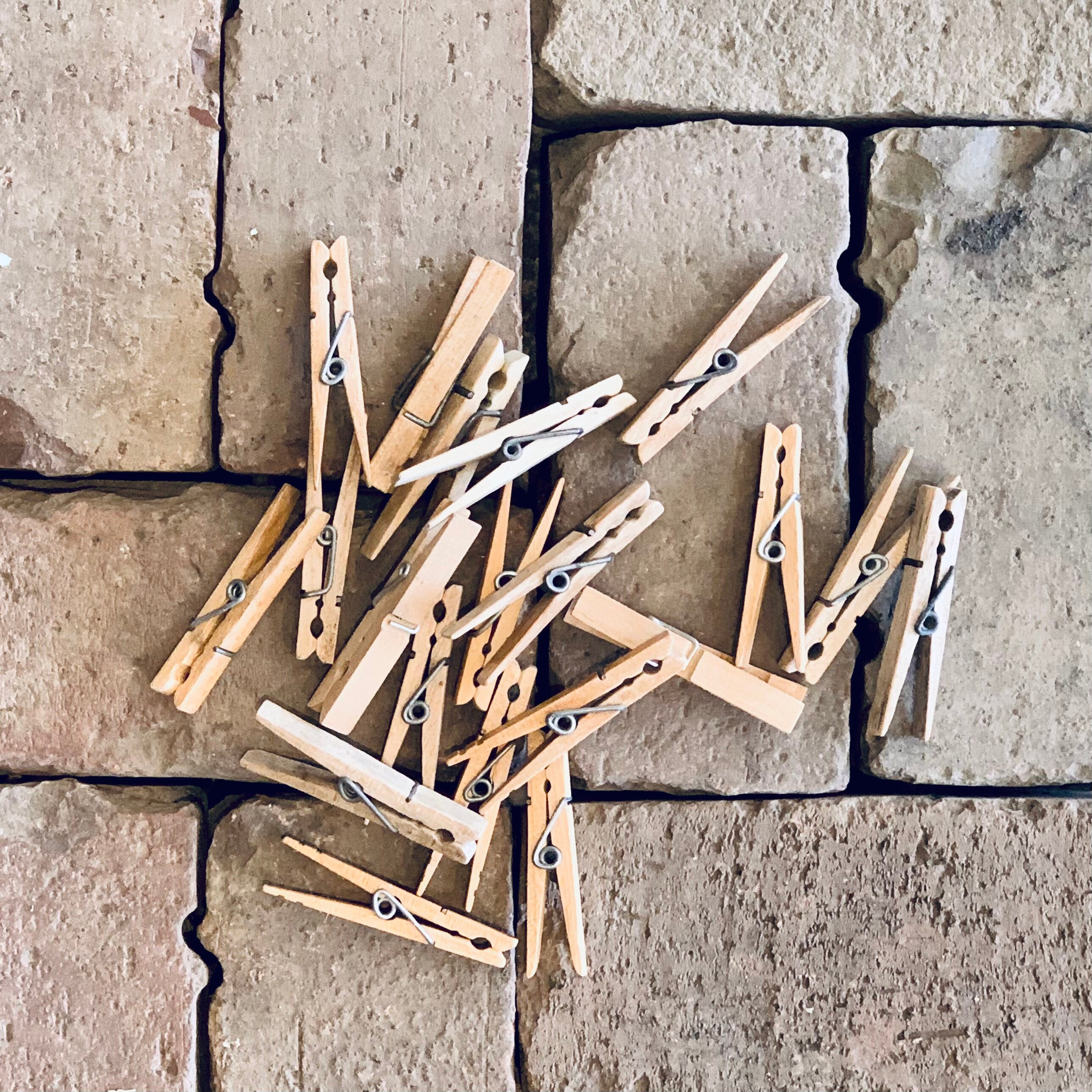 Lot of 20 Vintage Wood Clothespins Antique Clothes Pins | Etsy