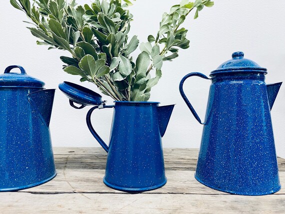 Blue metal camping dishes new arrivals