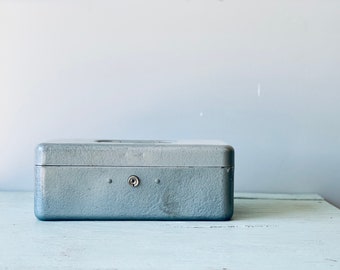 Metal Tool Box | Galvanized Tool Box | Industrial Tool Box | Vintage Tool Box | Antique Tool Box | Money Box | Card Box | Metal Box  Storage