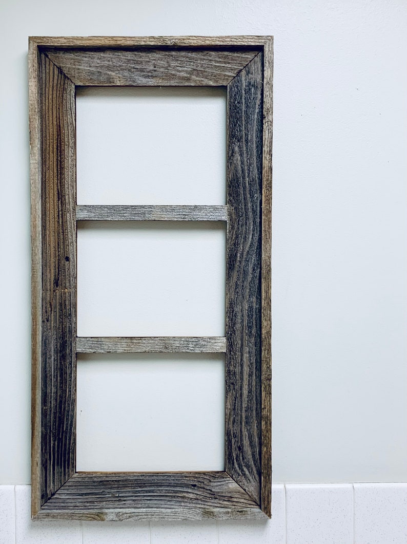 Multi-Opening 8x10 Barnwood Picture Frame Reclaimed Wood 8x10 Picture Frame Rustic Wedding Frame Family Photos Artwork Frame image 3