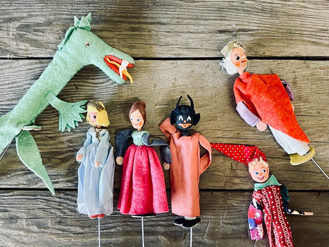 Baps Antique German Puppets Set of 6 RARE Cloth Puppets