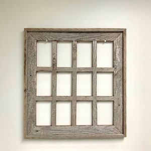 Rustic 12 Multi-Opening 4x6 Wood Frame Reclaimed Wood Frame Barnwood Frame Divided Wall Hung Frame Family Photos Postcards Wedding Photos