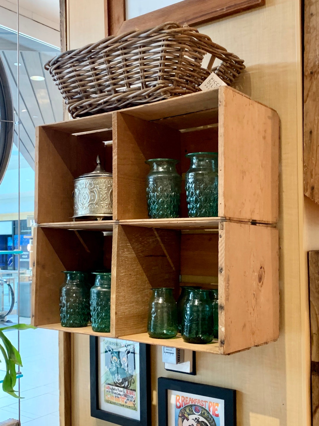 Antique Fruit Crate Wood Orange Crate Crate Shelf Art Etsy