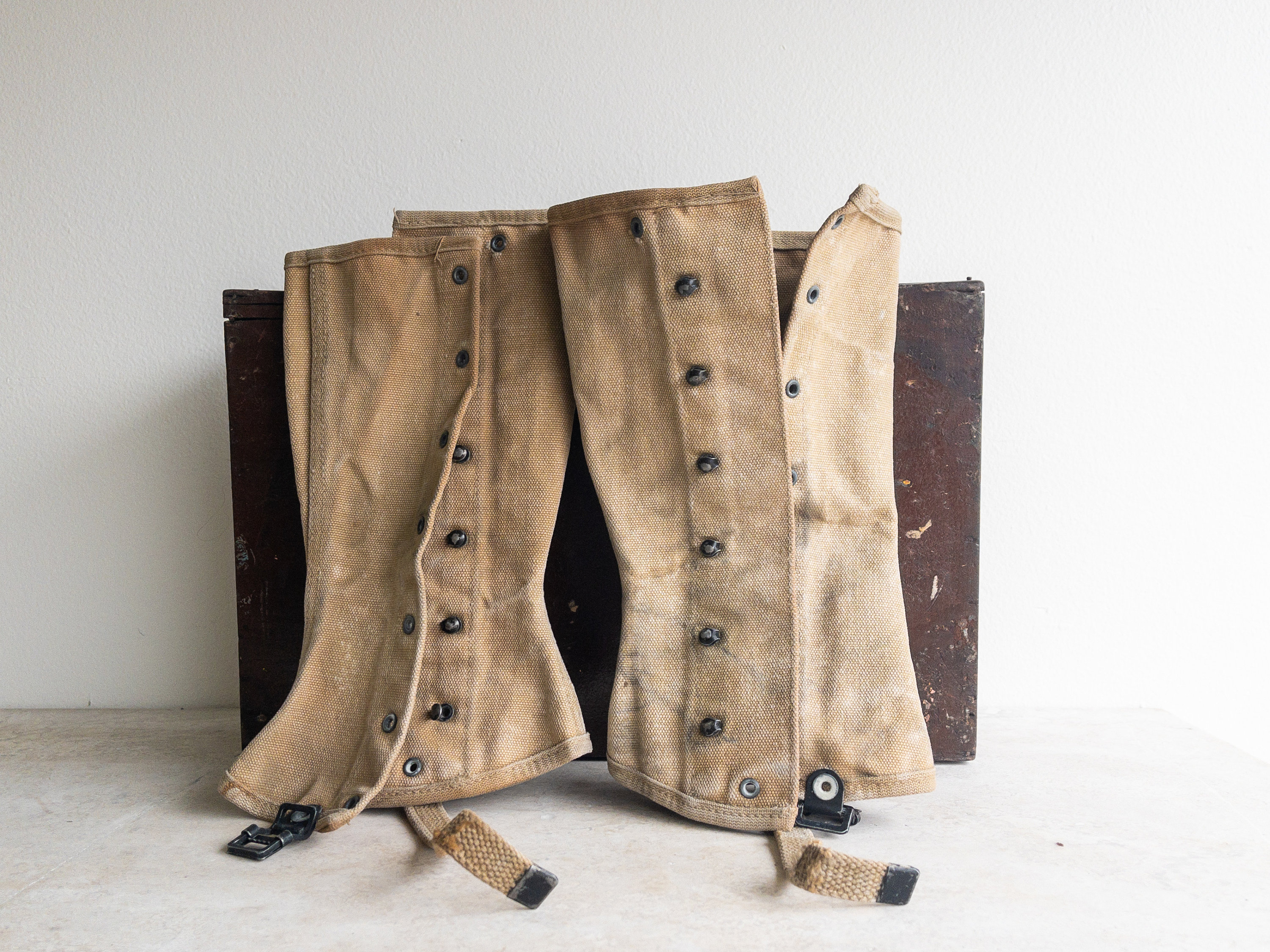 WWII Boot Gaiters Canvas US Navy Military Original Clothing