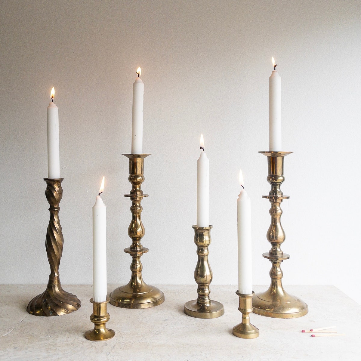 Brass Candlesticks Tall Brass Candleholders Taper Candleholders Traditional Decor Mantle Dining Room Centerpiece Candle Holder Vintage Brass - Etsy