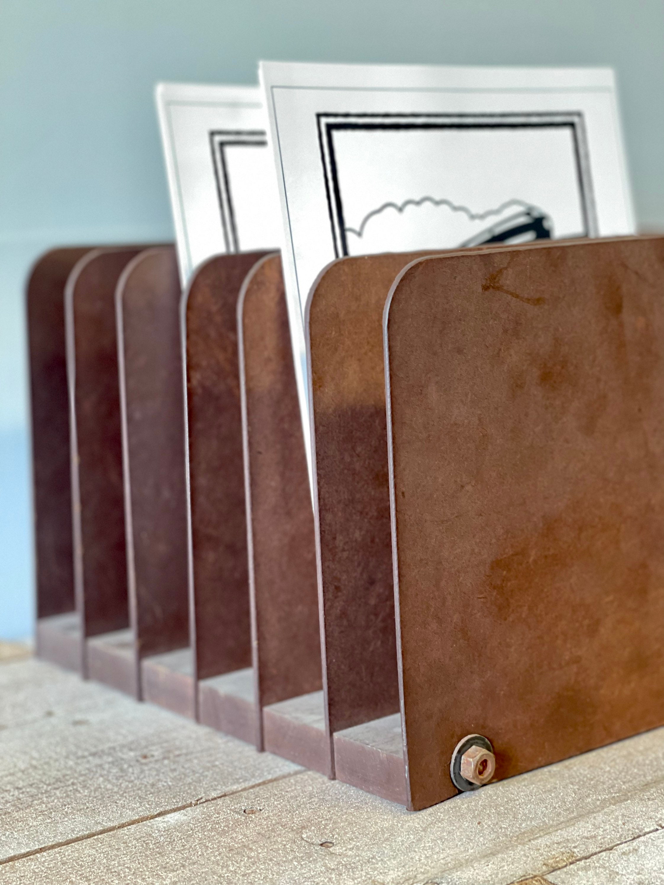 Desktop Paper Sorter Paper File Divided File Wood Paper Etsy