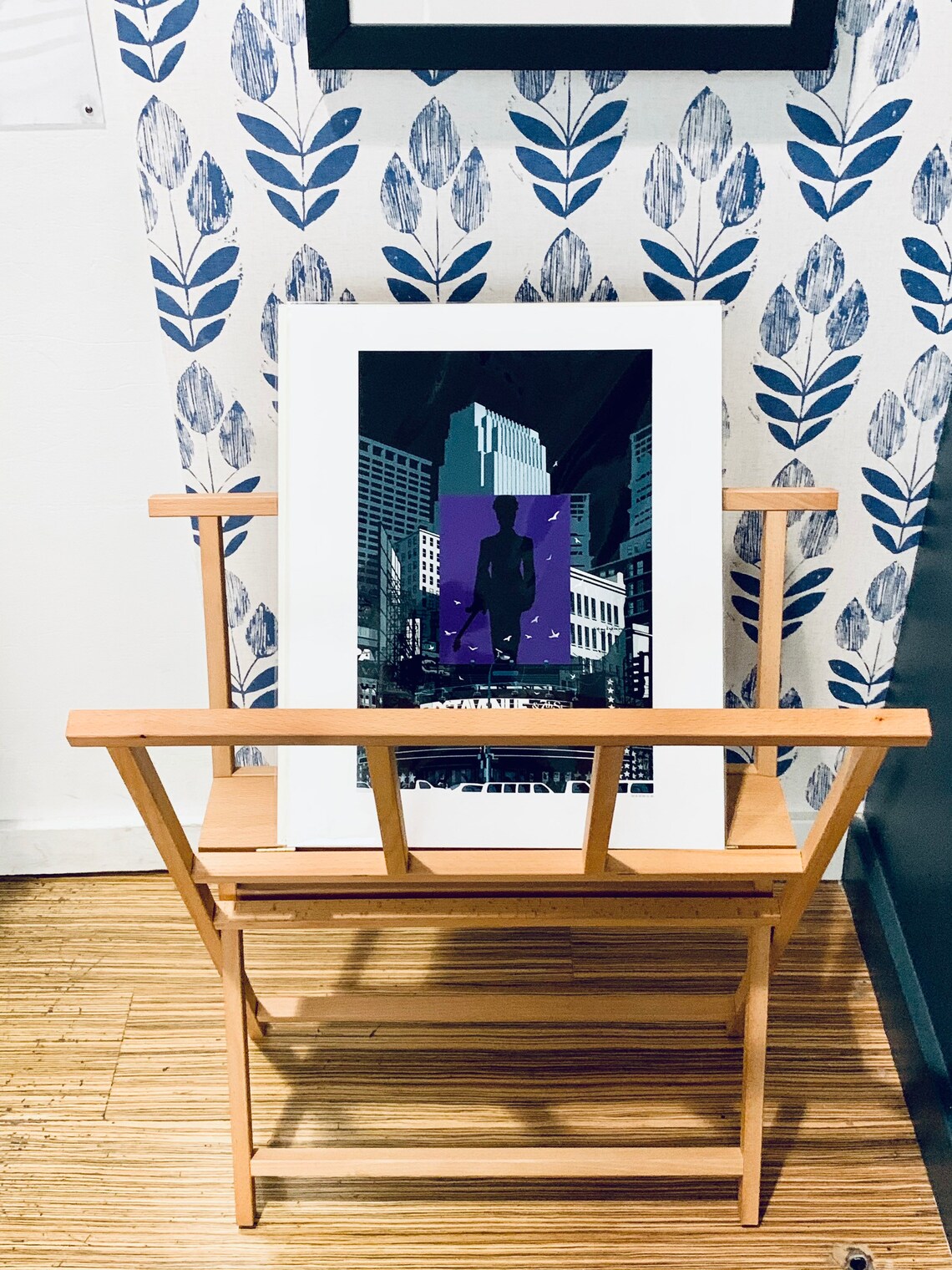 Wooden Folding Art Rack Display Print Artwork Display | Etsy